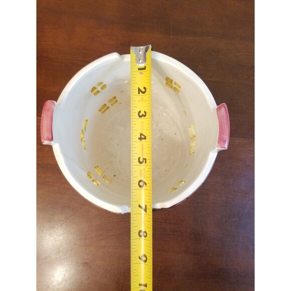 RARE HANDMADE 3WICK CANDLE HOLDER Xmas HOUSE by Gail Pittman Pottery 1991 - Picture 8 of 8